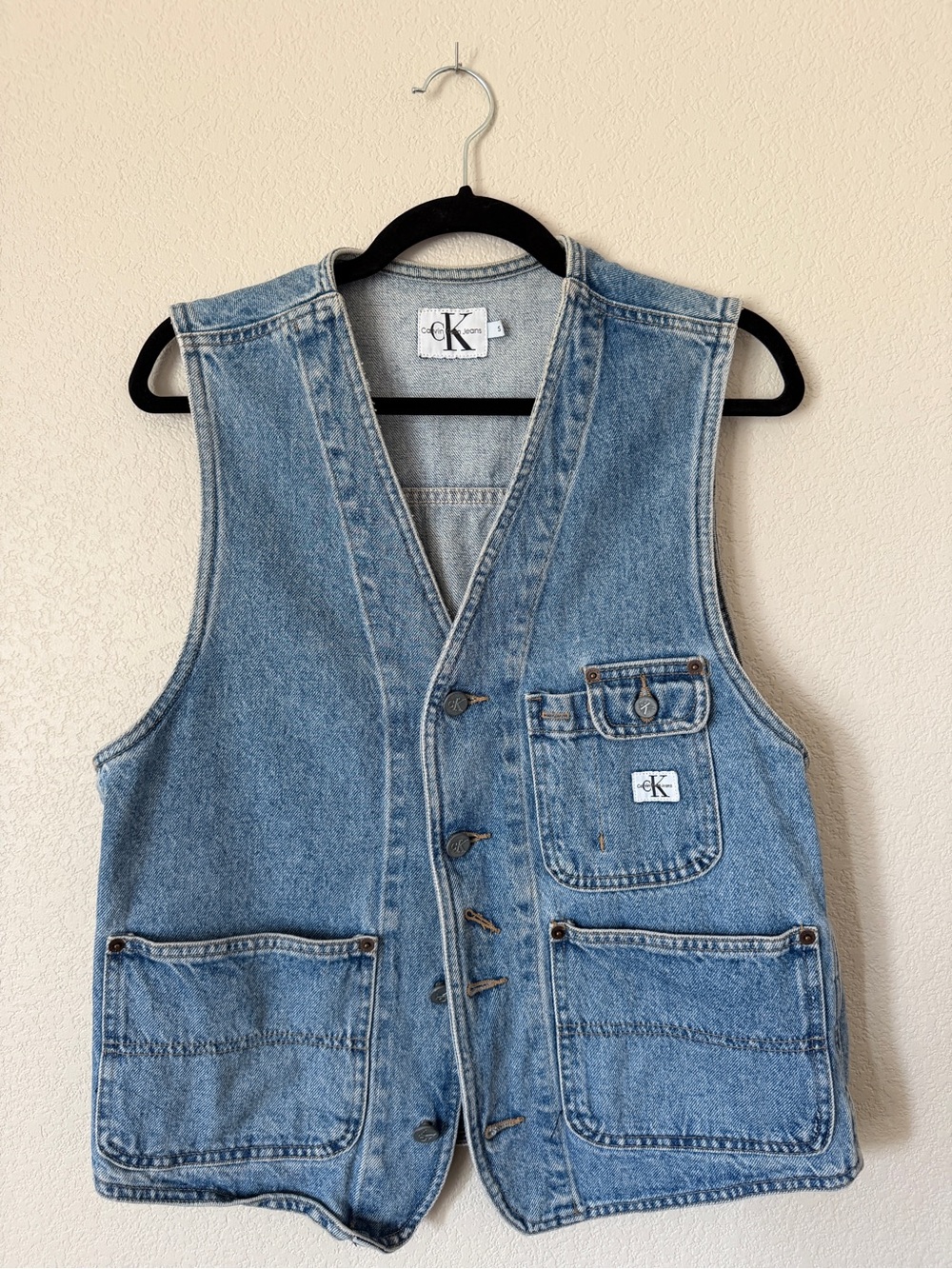 Calvin Klein Vintage Light Blue Denim Vest